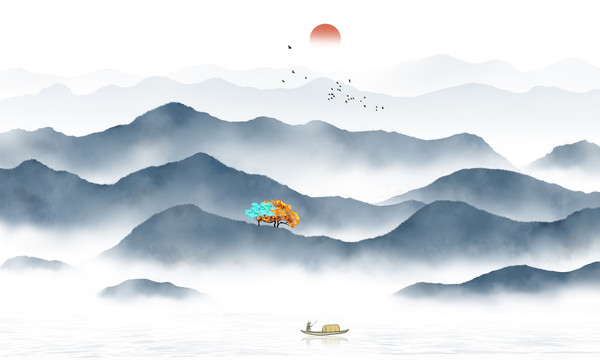 水墨山水畫