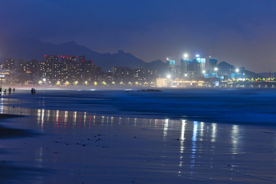 黄岛海滨夜景