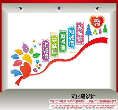 樓道誠信文化墻