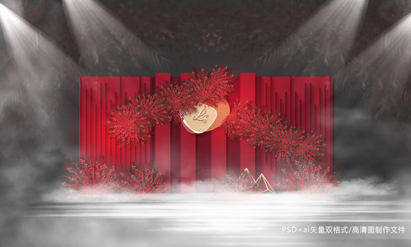 紅色現(xiàn)代婚禮