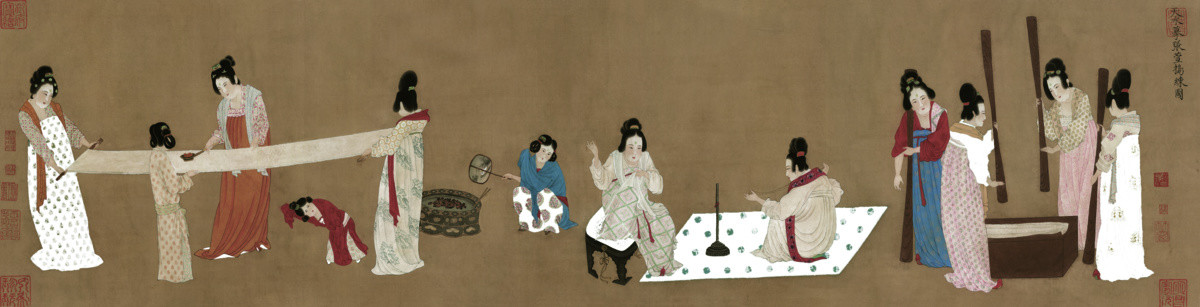 宋徽宗趙佶搗練圖畫芯