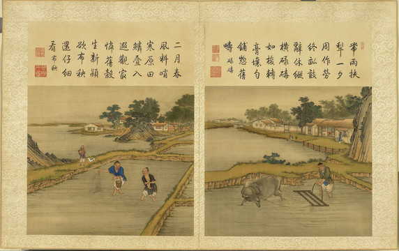 陳枚耕田圖