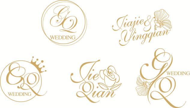 小清新婚禮logo