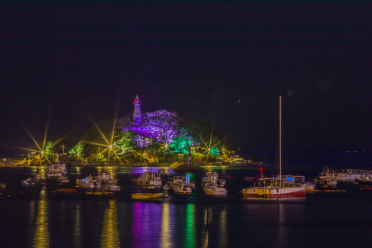 青岛夜景风光小青岛