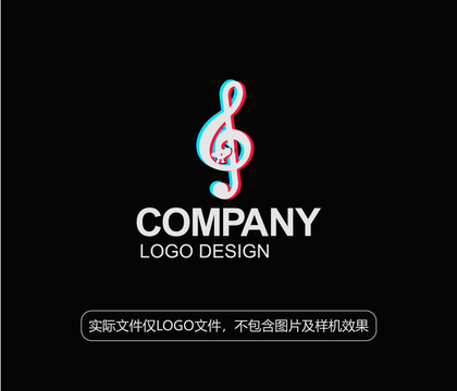 长颈鹿音符logo