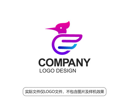 渐变啄木鸟logo