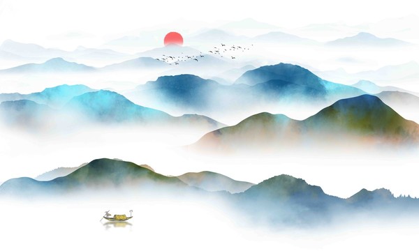 山水背景