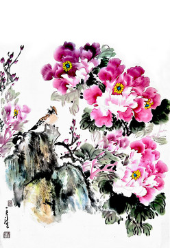 原創(chuàng)寫意牡丹花