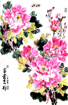 原創(chuàng)寫意牡丹花