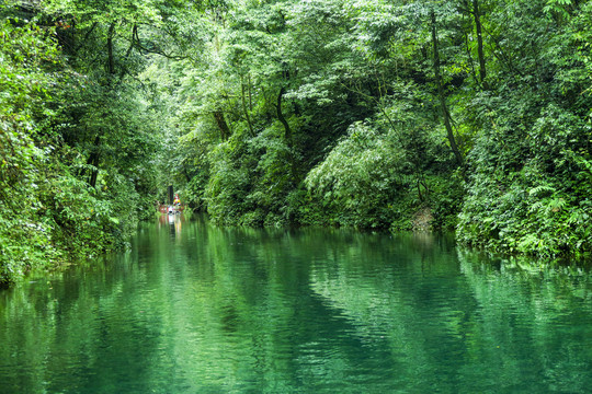 青城后山风光翠映湖