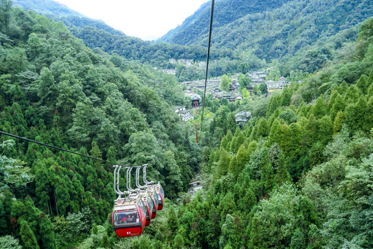 青城后山风光旅游缆车