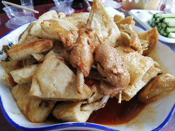 土鸡泡饼