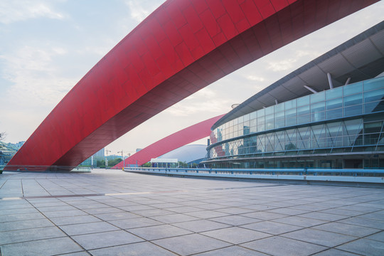 中国南京奥体中心建筑和广场