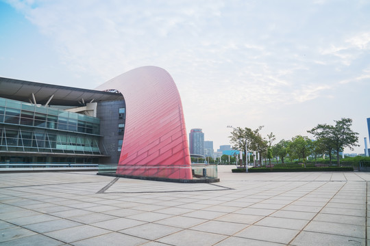 中国南京奥体中心建筑和广场