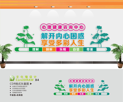 心理健康咨詢中心文化墻