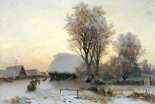 希施金雪景風(fēng)景畫(huà)