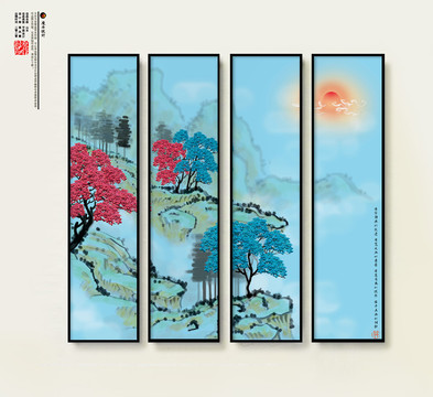 夏日三疊巖山澗風(fēng)光
