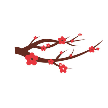 簡(jiǎn)約手繪梅花圖