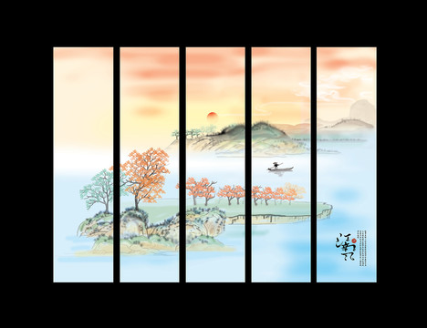 龍坑湖朝霞