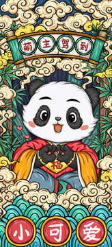 國(guó)潮熊貓小可愛(ài)