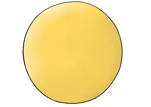 小清新描邊大月亮太陽(yáng)風(fēng)景插畫(huà)