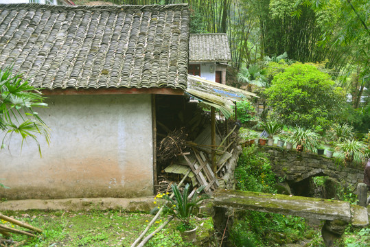 四川彭州丹景山山区村庄