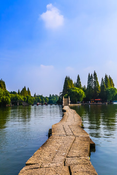 浙江柯岩风景区石板路