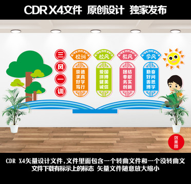 一訓(xùn)三風(fēng)文化墻