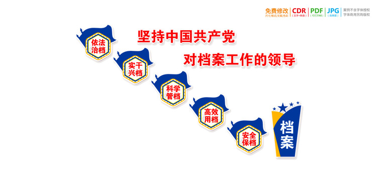 檔案局樓梯樓道文化墻