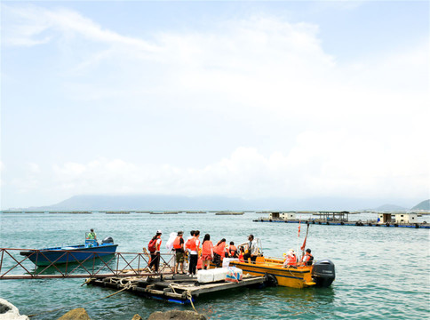 珠海市桂山岛景色和海钓运动