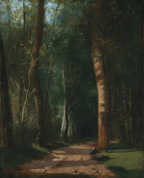 卡米耶·毕沙罗森林树木油画