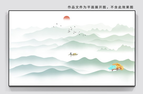 山水背景