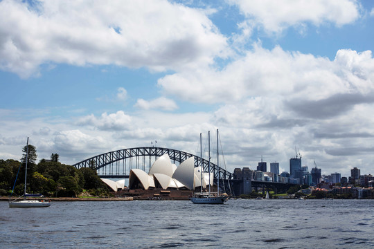 远眺悉尼歌剧院和大铁桥