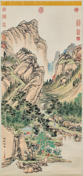 弘旿竹蹊絢錦圖