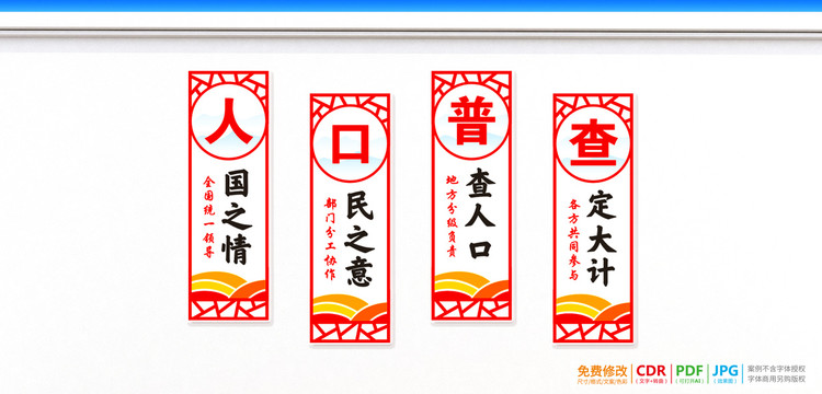 人口普查宣傳展板