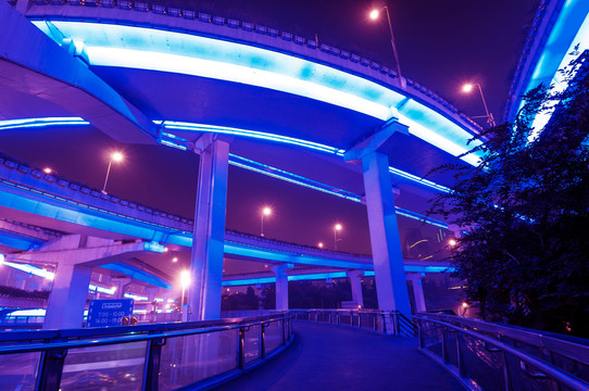 上海延安路高架桥夜景