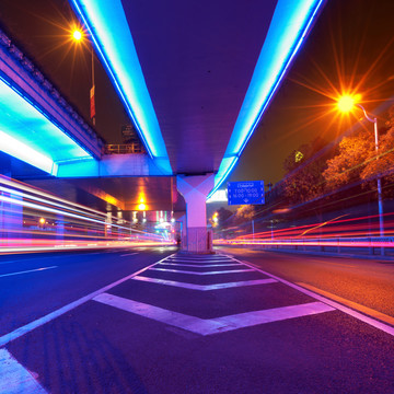 上海延安路高架桥夜景