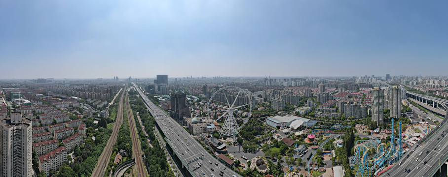 上海城镇航拍全景