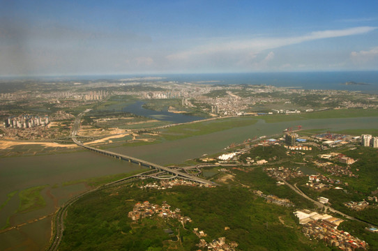 泉州湾河流大地