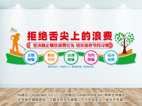 節(jié)約糧食文化墻