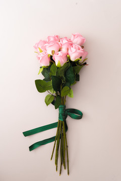 粉色玫瑰花植物七夕情人节