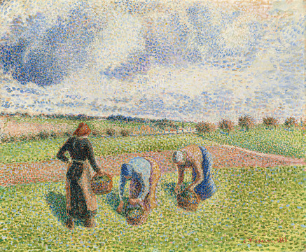 卡米耶·毕沙罗农民采集干草