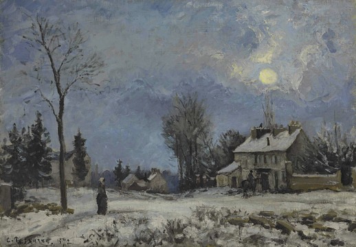卡米耶·毕沙罗冬日雪景风景油画