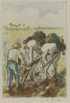 卡米耶·毕沙罗农民在农田里劳作