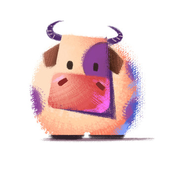 牛兒童插畫