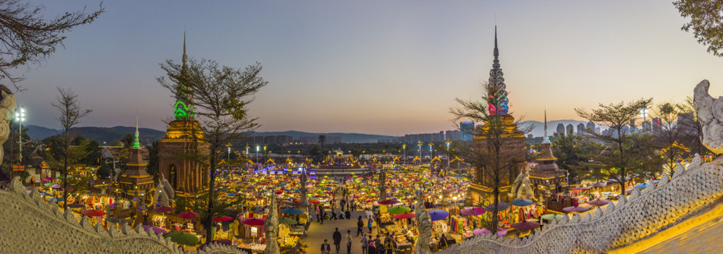 西双版纳景洪夜市