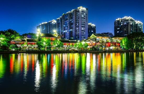 杭州京杭大运河夜景