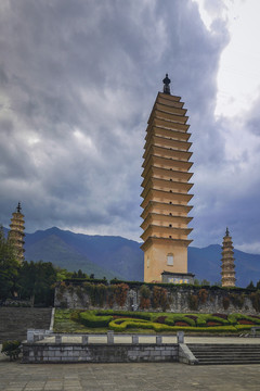 大理崇圣寺三塔古建筑