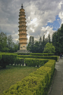 大理崇圣寺三塔古建筑