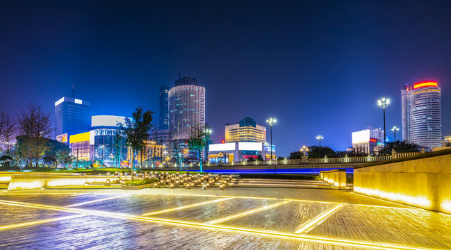 宁波城市景观夜景